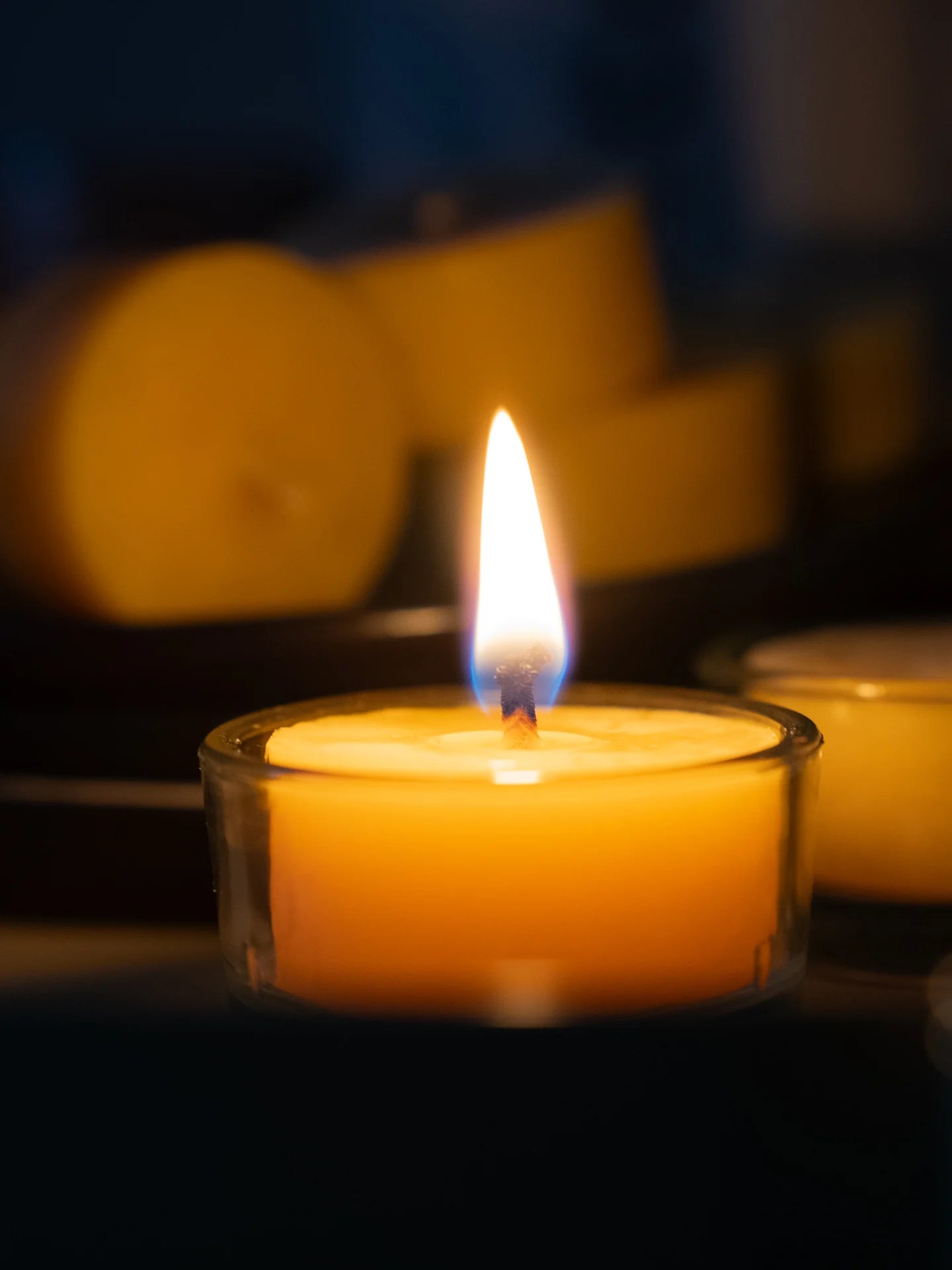 4 x Beeswax Tealights | Reusable Glass Cups