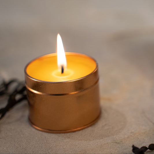 Small Beeswax Candle Tin - 14 hour burn