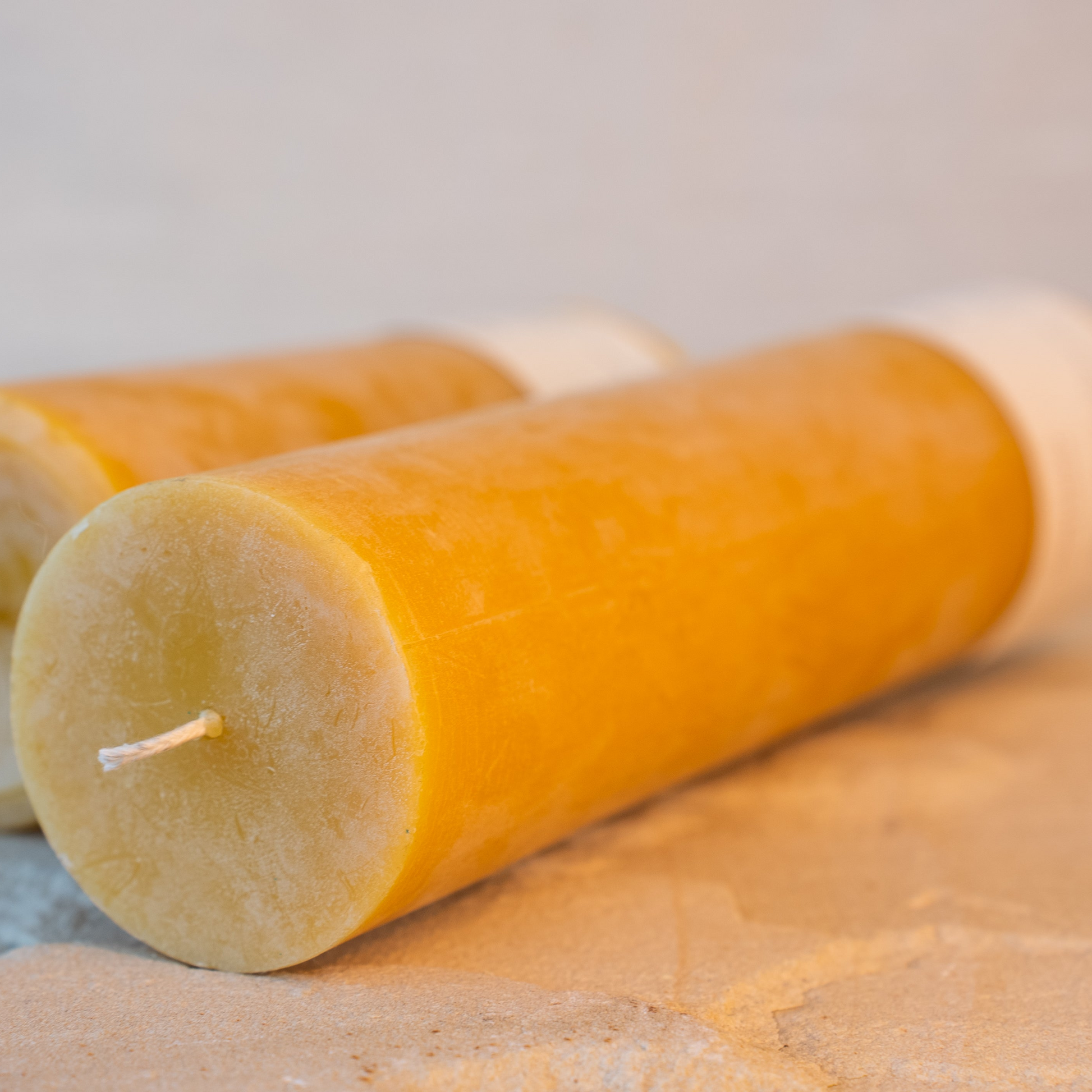 XXL Round Beeswax Pillar Candle - 180 hour burn
