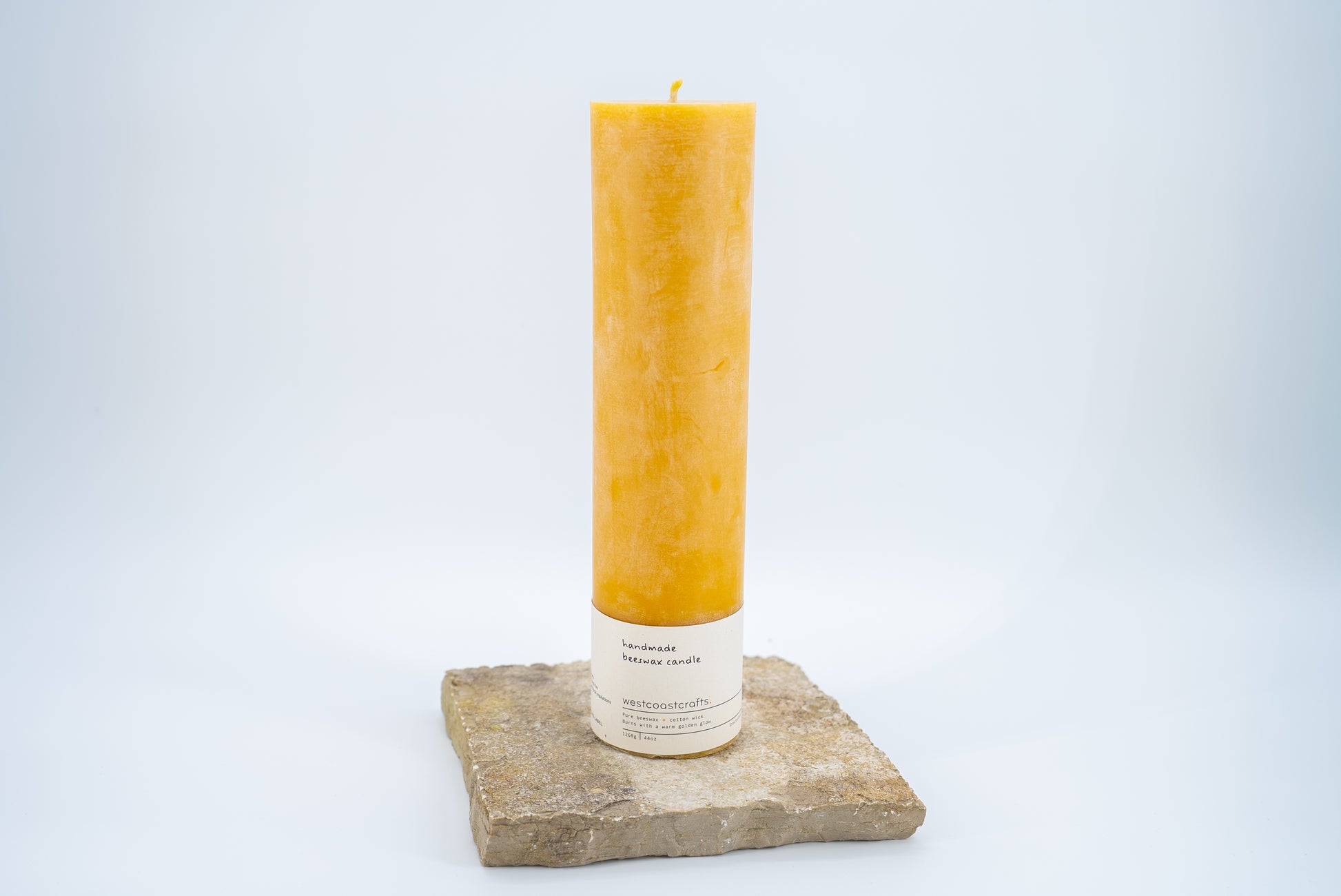 XL Round Beeswax Pillar Candle - 130 hour burn